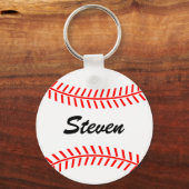 Aangepaste honkbalhoofdketen met aangepaste naam sleutelhanger (Voorkant)