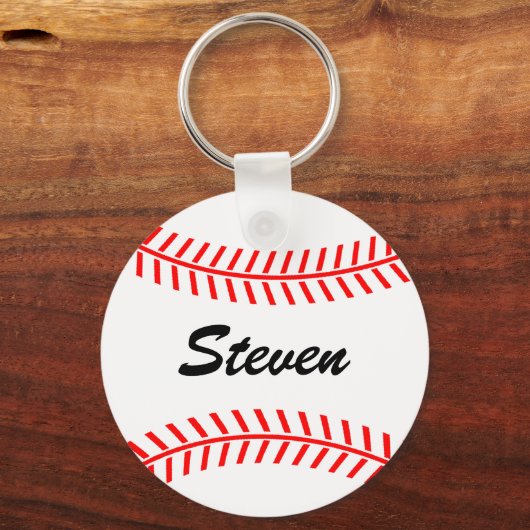 Aangepaste honkbalhoofdketen met aangepaste naam sleutelhanger (Voorkant)