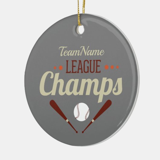 Aangepaste honkbalkampioenen keramisch ornament (Links)