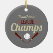 Aangepaste honkbalkampioenen keramisch ornament (Achterkant)