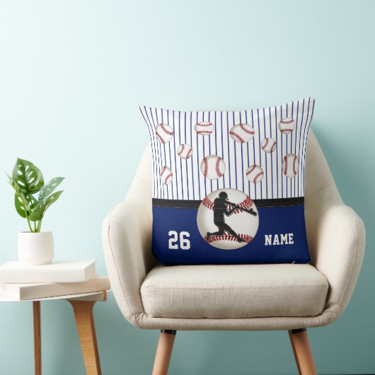 Aangepaste honkbalkpiloot met Jouw naam-nummer Kussen (Stoel)