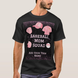 Aangepaste honkbalmoeder squad, teamnummer en naam t-shirt