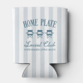 Aangepaste honkbalmoeder thuisplaat sociale club blikjeskoeler (Achterkant)