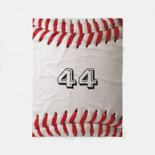 Aangepaste honkbalnummerkunst – Sportfoto met hoge Fleece Deken