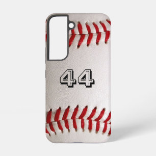 Aangepaste honkbalnummerkunst – Sportfoto met hoge Samsung Galaxy Hoesje
