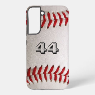 Aangepaste honkbalnummerkunst – Sportfoto met hoge Samsung Galaxy Hoesje