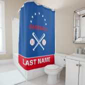 Aangepaste honkbalspeler douchegordijn (In situ)