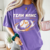 Aangepaste honkbalspeler naam en nummer t-shirt