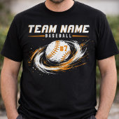 Aangepaste honkbalspeler naam en nummer t-shirt