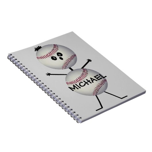 Aangepaste honkbalspeler notitieboek (Rechterzijde)