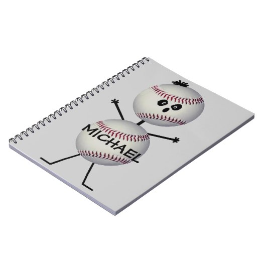 Aangepaste honkbalspeler notitieboek (Linkerzijde)