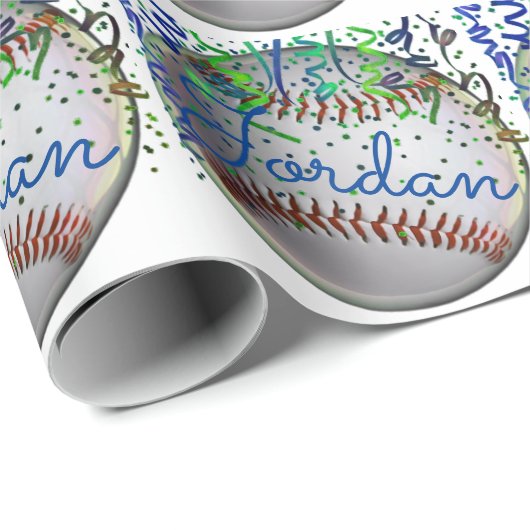 Aangepaste honkbalsport op zaterdag cadeaupapier (Rol Hoek)