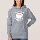 Aangepaste honkbalteamnaam of tekst sport hoodie (Voorkant)