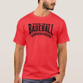 Aangepaste honkbalteamnaam t-shirt (Voorkant)