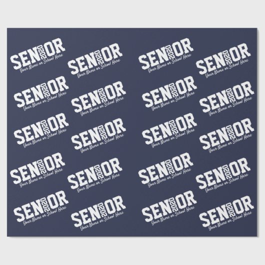 Aangepaste hoofdblokletters van 2020 cadeaupapier (Vlak)