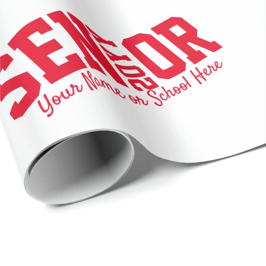 Aangepaste hoofdblokletters van 2020 Red Cadeaupapier (Rol Hoek)