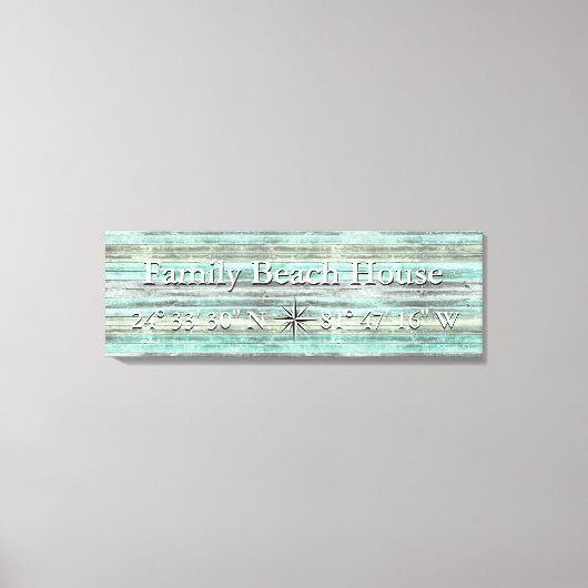 Aangepaste hoogte en lengte van het kustdecor canvas afdruk (Voorkant)