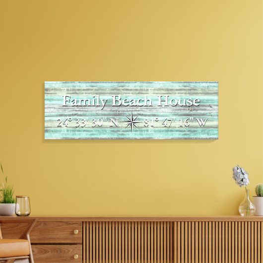 Aangepaste hoogte en lengte van het kustdecor canvas afdruk (Insitu (Woonkamer))