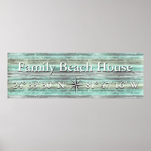 Aangepaste hoogte en lengte van het kustdecor poster (Voorkant)