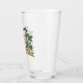 Aangepaste Hoppen Gerst Crest Uw Pub Monogram Glas (Links)