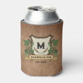 Aangepaste Hops Gerst Monogram Verweerd Uw Pub Blikjeskoeler (Blikje Voorkant)