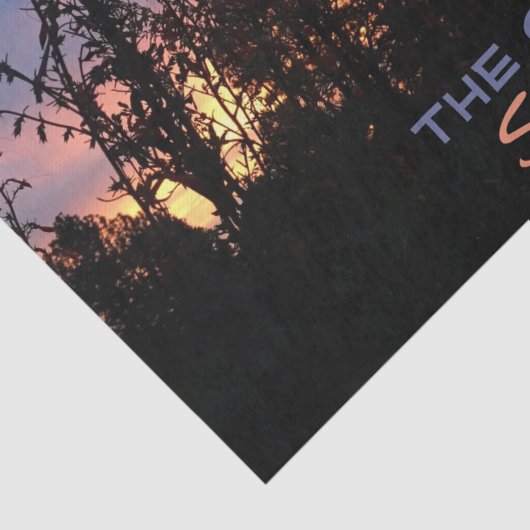 Aangepaste Horizon Sunrise Fotodecoupage Tissuepapier (Detail)