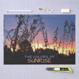 Aangepaste Horizon Sunrise Fotodecoupage Tissuepapier