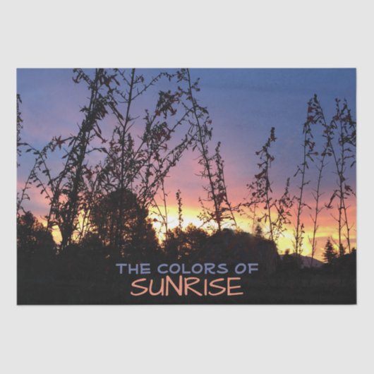 Aangepaste Horizon Sunrise Fotodecoupage Tissuepapier (Voorkant)