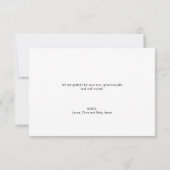 Aangepaste Horizontale Baby Foto Geboorte Handlett Aankondiging (Achterkant)