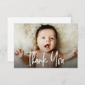 Aangepaste Horizontale Baby Foto Geboorte Handlett Aankondiging (Voorkant / Achterkant)