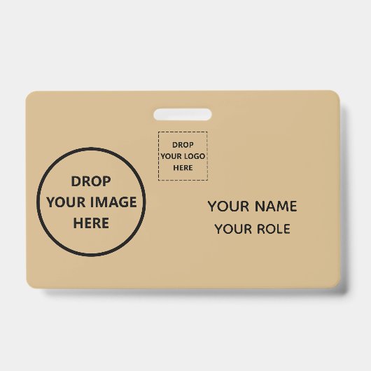 Aangepaste horizontale bedrijf-ID – 2-zijdige foto Badge (Voorzijde)