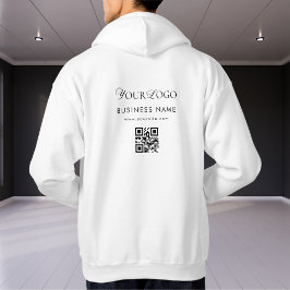 Aangepaste horizontale bedrijf Logo QR code scante Hoodie