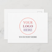 Aangepaste horizontale Logo – geen minimale bestel Briefkaart (Voorkant / Achterkant)