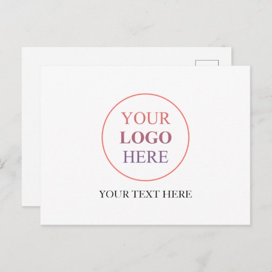 Aangepaste horizontale Logo – geen minimale bestel Briefkaart (Voorkant / Achterkant)