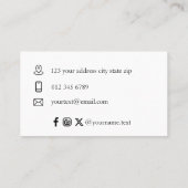 Aangepaste horizontale Logo – geen minimale bestel Visitekaartje (Achterkant)