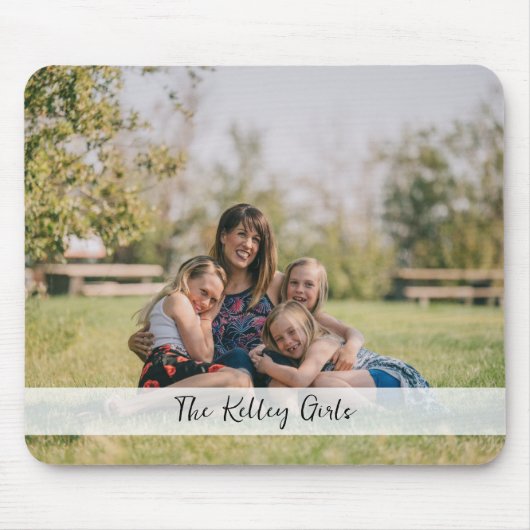 Aangepaste horizontale persoonlijke foto's muismat (Voorkant)