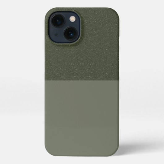 Aangepaste Horizontale Split Moss Groene iPhone 13 iPhone Hoesje (Achterkant)