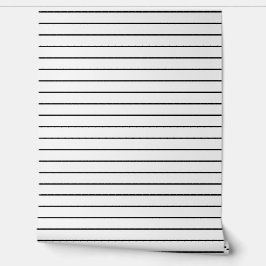 Aangepaste horizontale streep zwart-wit behang