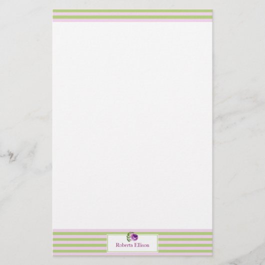 Aangepaste horizontale strepen voor elastische pas briefpapier (Voorkant)