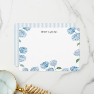 Aangepaste Hortensia Bloem Schildering Briefpapier Bedankkaart