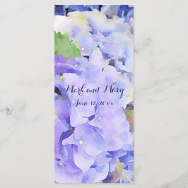 Aangepaste hortensia bruiloft of evenement menu