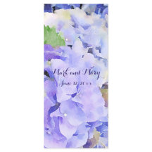 Aangepaste hortensia bruiloft of evenement menu