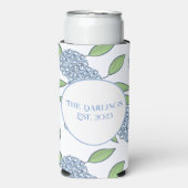 Aangepaste Hortensia New England Trouwweekend  Seltzer Blikjeskoeler (Seltzer Voorkant)