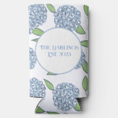 Aangepaste Hortensia New England Trouwweekend  Seltzer Blikjeskoeler (Achterkant)