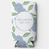 Aangepaste Hortensia New England Trouwweekend  Seltzer Blikjeskoeler (Voorkant)