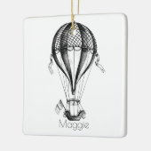 Aangepaste  hot-luchtballon keramisch ornament (Links)