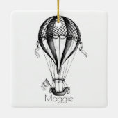 Aangepaste  hot-luchtballon keramisch ornament (Achterkant)