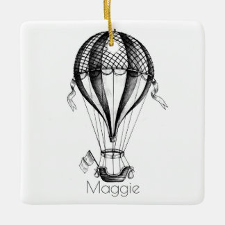 Aangepaste hot-luchtballon keramisch ornament