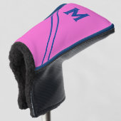 Aangepaste Hot Pink Golf Putter Head Hoesje Golfheadcover (3/4 voorkant)