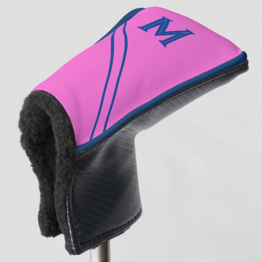 Aangepaste Hot Pink Golf Putter Head Hoesje Golfheadcover (3/4 voorkant)